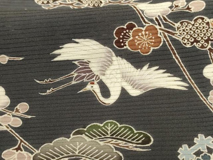 平和屋着物＊夏物 訪問着 絽 松竹梅 鶴 正絹 逸品 AABE4383jd