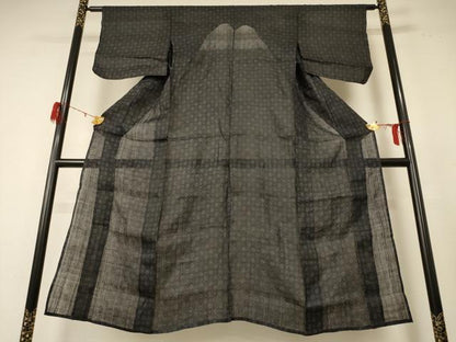 平和屋着物＊夏物　重要無形文化財　本場宮古上布　花丸文　苧麻　逸品　AABE4386jd