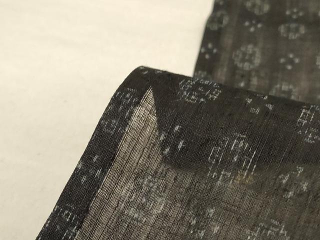 平和屋着物＊夏物　重要無形文化財　本場宮古上布　菱丸　苧麻　逸品　AABE0651jd 平和屋着物＊夏物 重要無形文化財 本場宮古上布 花丸文 苧麻