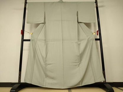平和屋着物＊夏物 色無地 絽 柳鼠色 正絹 逸品 AABE4387jd