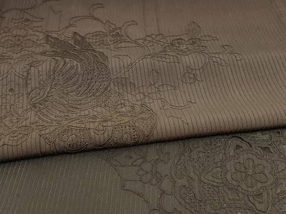 平和屋着物＊夏物 訪問着 縦絽 中国三大刺繍 スワトウ刺繍 汕頭刺繍 鳳凰花文 暈し染め 正絹 逸品 AABE4388jd