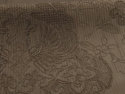 平和屋着物＊夏物 訪問着 縦絽 中国三大刺繍 スワトウ刺繍 汕頭刺繍 鳳凰花文 暈し染め 正絹 逸品 AABE4388jd