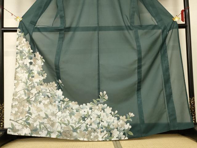 平和屋着物＊夏物　訪問着　絽　桜　洗える着物　AABE4390jd