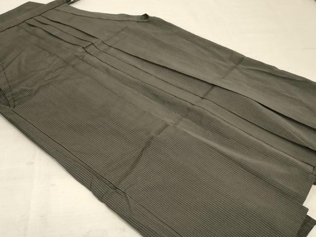 平和屋着物＊夏物 男性 行灯袴 縞 正絹 逸品 AABE4392jd