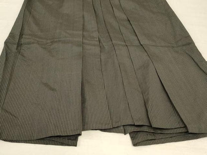 平和屋着物＊夏物 男性 行灯袴 縞 正絹 逸品 AABE4392jd