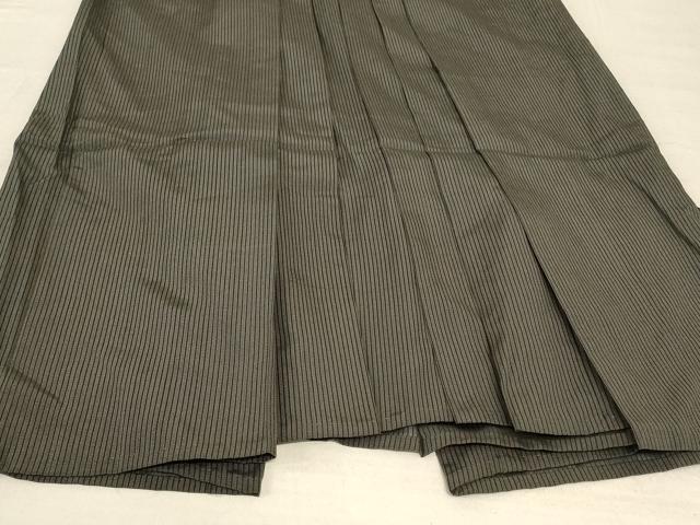 平和屋着物＊夏物 男性 行灯袴 縞 正絹 逸品 AABE4392jd