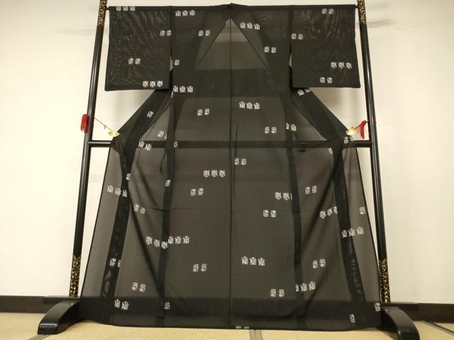 平和屋着物＊夏物 小紋 絽 兎 正絹 逸品 AABE4396jd