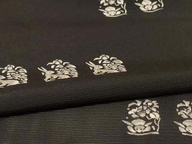 平和屋着物＊夏物 小紋 絽 兎 正絹 逸品 AABE4396jd