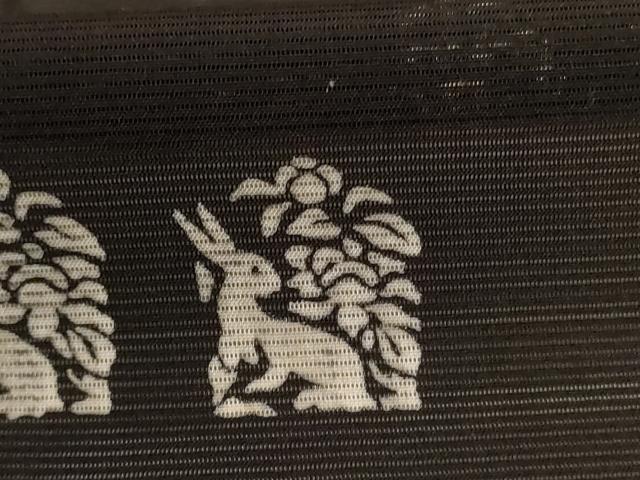平和屋着物＊夏物　小紋　絽　兎　正絹　逸品　AABE4396jd 平和屋着物＊夏物 小紋 絽 兎 正絹 逸品 AABE4396jd