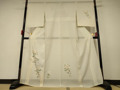 平和屋着物＊夏物 訪問着 絽 草花文 正絹 逸品 AABE4399jd