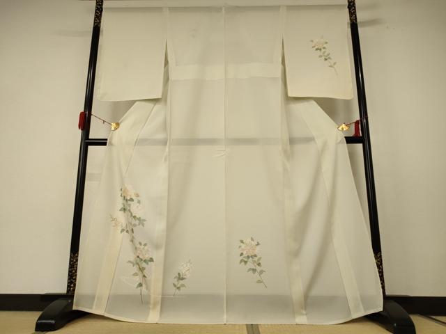 平和屋着物＊夏物 訪問着 絽 草花文 正絹 逸品 AABE4399jd