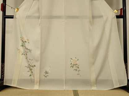 平和屋着物＊夏物 訪問着 絽 草花文 正絹 逸品 AABE4399jd