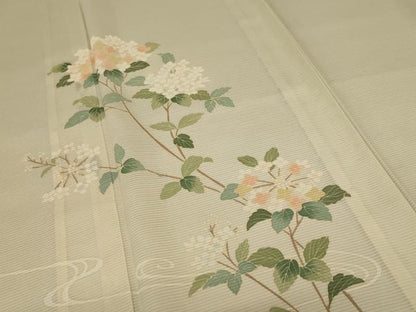 平和屋着物＊夏物 訪問着 絽 草花文 正絹 逸品 AABE4399jd