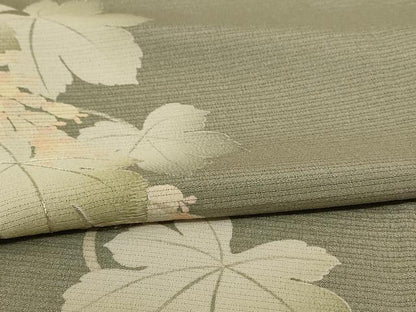 平和屋着物＊夏物　訪問着　絽縮緬　蔦の葉文　正絹　逸品　未使用　AABE4400jd