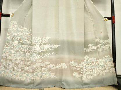 平和屋着物●東京友禅　木下冬彦　訪問着　枝花松文　暈し染め　正絹　逸品　AABE4416ck