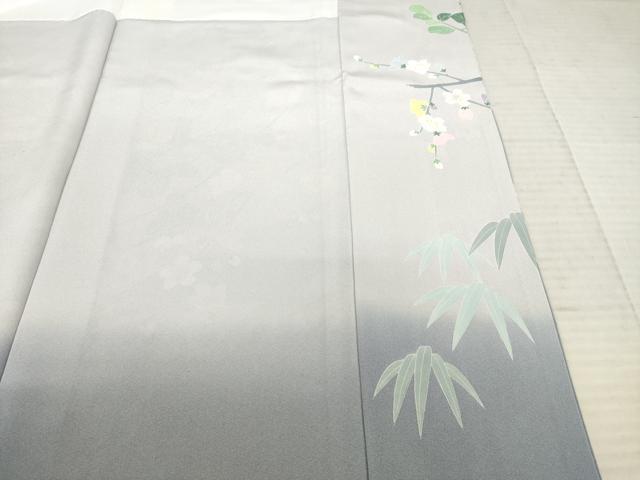 平和屋着物●訪問着　友禅　作家物　枝花文　正絹　逸品　AABE4435ck