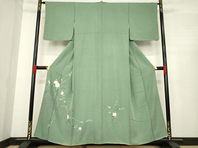 平和屋着物●訪問着 花蔦草文 金銀彩 正絹 逸品 AABE4440ck