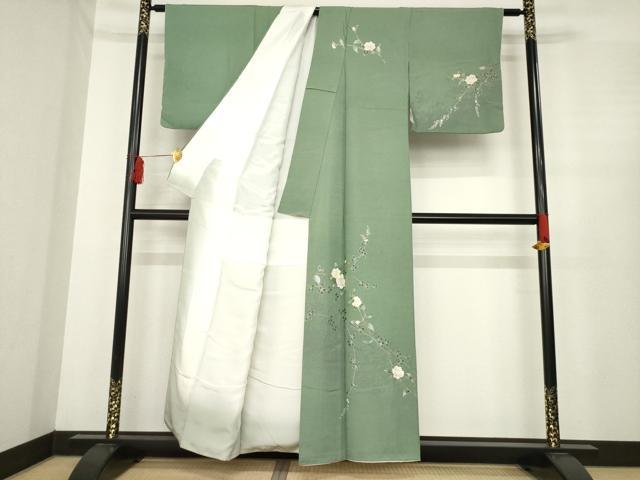 平和屋着物●訪問着 花蔦草文 金銀彩 正絹 逸品 AABE4440ck