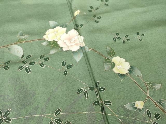 平和屋着物●訪問着 花蔦草文 金銀彩 正絹 逸品 AABE4440ck