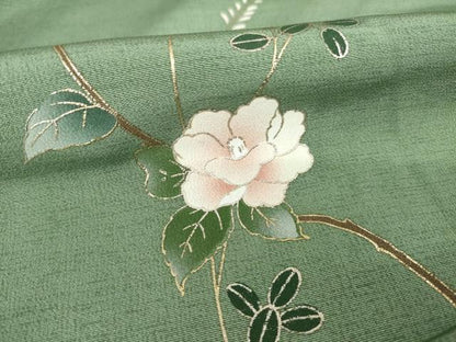 平和屋着物●訪問着 花蔦草文 金銀彩 正絹 逸品 AABE4440ck