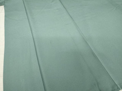 平和屋着物●上質な色無地 青鈍色 正絹 逸品 AABE4446ck