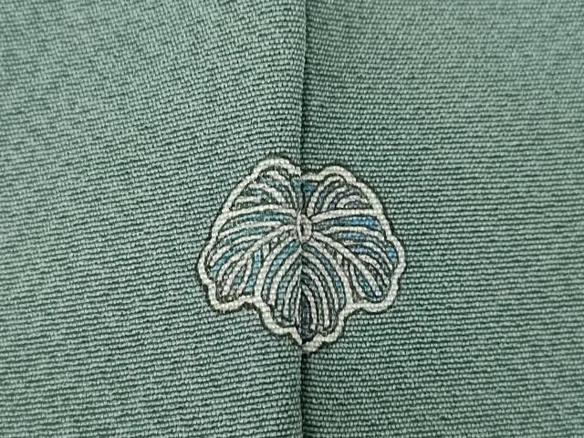 平和屋着物○上質な色無地 青鈍色 正絹 逸品 AABE4446ck