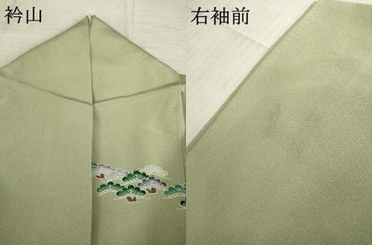 平和屋着物●訪問着　友禅　風景文　正絹　逸品　AABE4449ck