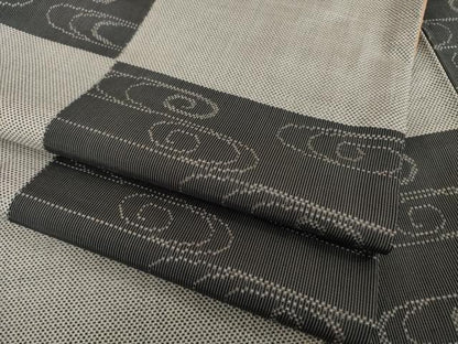 平和屋着物●上質な紬　流水文　正絹　逸品　AABE4470ck