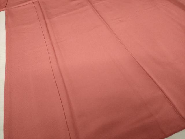 平和屋着物●上質な色無地　銀朱色　正絹　逸品　AABE4476ck 平和屋着物○上質な色無地 銀朱色 正絹 逸品 AABE4476ck