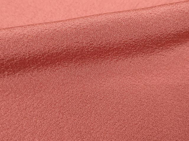 平和屋着物○上質な色無地 銀朱色 正絹 逸品 AABE4476ck