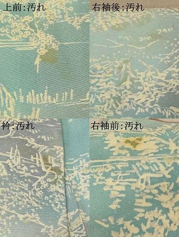 平和屋着物■上質な小紋　風景文　暈し染め　正絹　逸品　AABE4492st