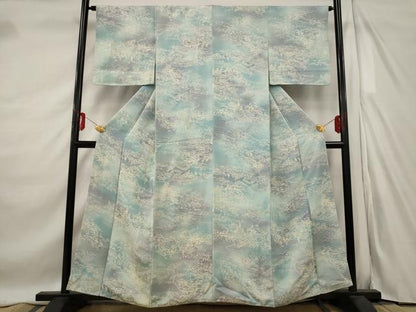 平和屋着物■上質な小紋　風景文　暈し染め　正絹　逸品　AABE4492st