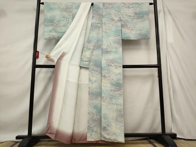 平和屋着物■上質な小紋　風景文　暈し染め　正絹　逸品　AABE4492st