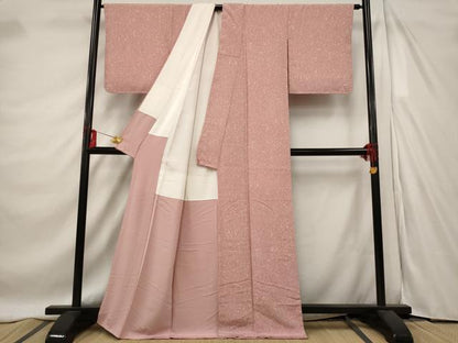 平和屋着物■上質な小紋　霞文　正絹　逸品　未使用　AABE4496st