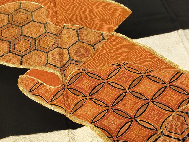 平和屋着物■豪華黒留袖　駒刺繍　吉祥絵巻文　金彩　正絹　逸品　AABE4515st