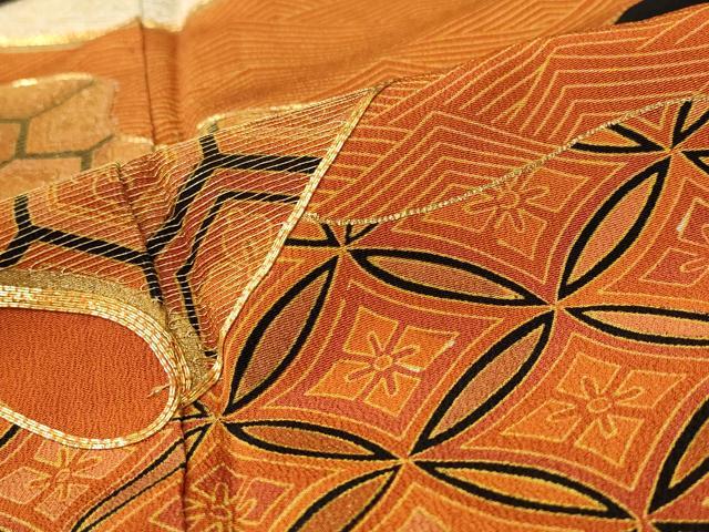 平和屋着物■豪華黒留袖　駒刺繍　吉祥絵巻文　金彩　正絹　逸品　AABE4515st