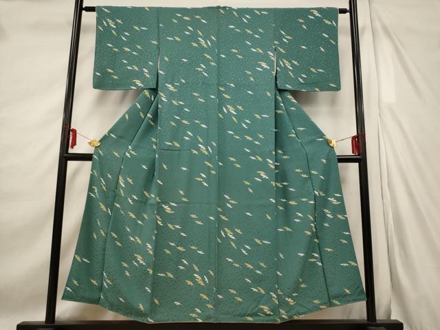 平和屋着物■上質な小紋　舞葉文　正絹　逸品　AABE4516st