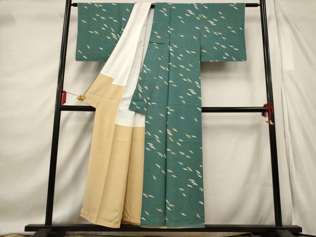 平和屋着物■上質な小紋　舞葉文　正絹　逸品　AABE4516st
