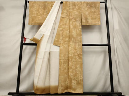 平和屋着物■上質な小紋 樹林文 暈し染め 正絹 逸品 AABE4520st