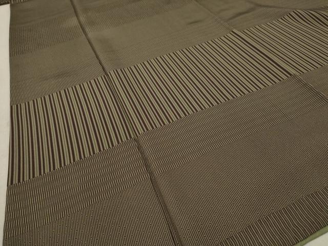 平和屋着物■上質な小紋　横段文　正絹　逸品　AABE4563st