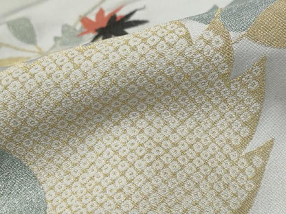 平和屋着物■上質な小紋　枝葉文　金糸　正絹　逸品　AABE4578st