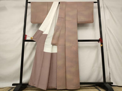 平和屋着物■上質な小紋　霞文　暈し染め　正絹　逸品　AABE4588st