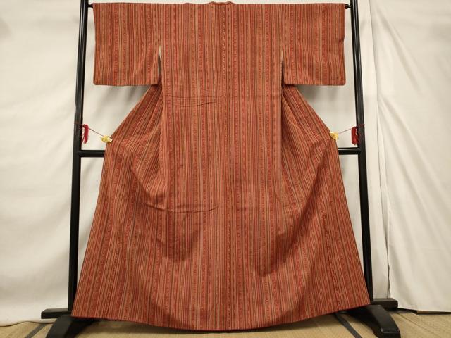 平和屋着物■上質な紬 間道 正絹 逸品 AABE4636st