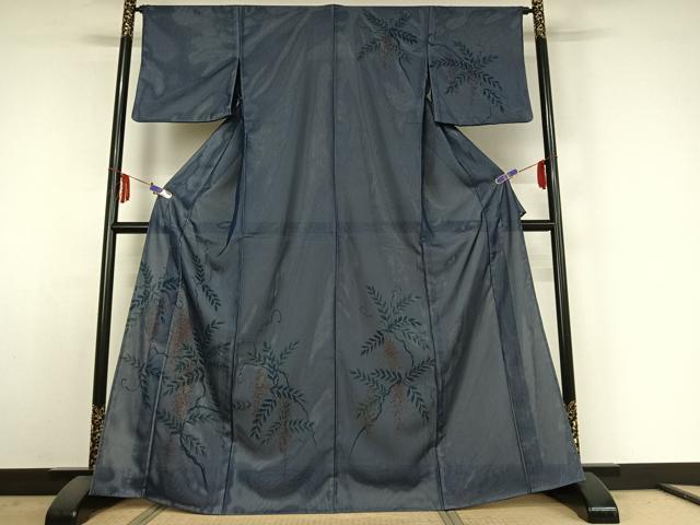 平和屋着物▽訪問着 無双 絽袷 絽×絽 枝花文 正絹 逸品 AABE4646jh