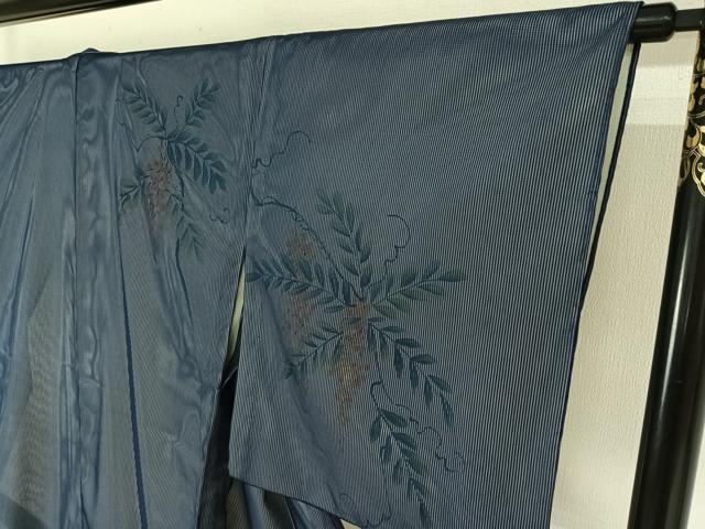 平和屋着物▽訪問着 無双 絽袷 絽×絽 枝花文 正絹 逸品 AABE4646jh