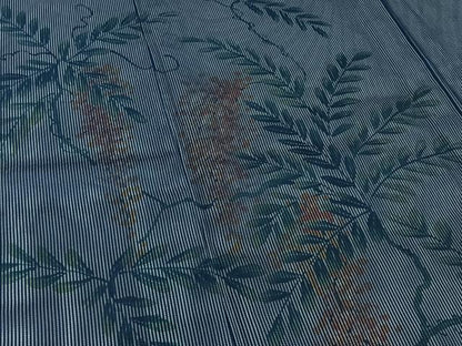 平和屋着物▽訪問着 無双 絽袷 絽×絽 枝花文 正絹 逸品 AABE4646jh