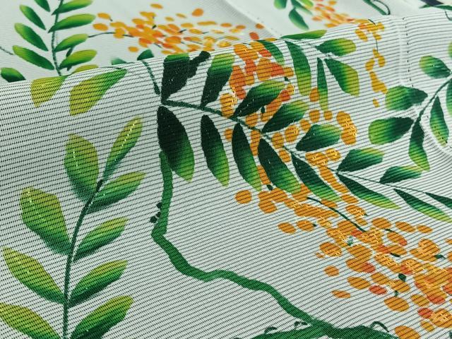 平和屋着物▽訪問着 無双 絽袷 絽×絽 枝花文 正絹 逸品 AABE4646jh