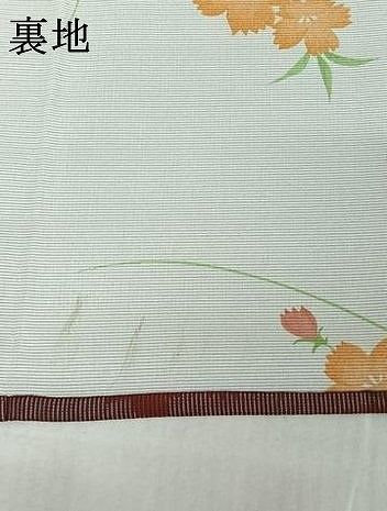 平和屋着物▽上質な小紋 無双 絽袷 絽×絽 草花文 正絹 逸品 AABE4647jh