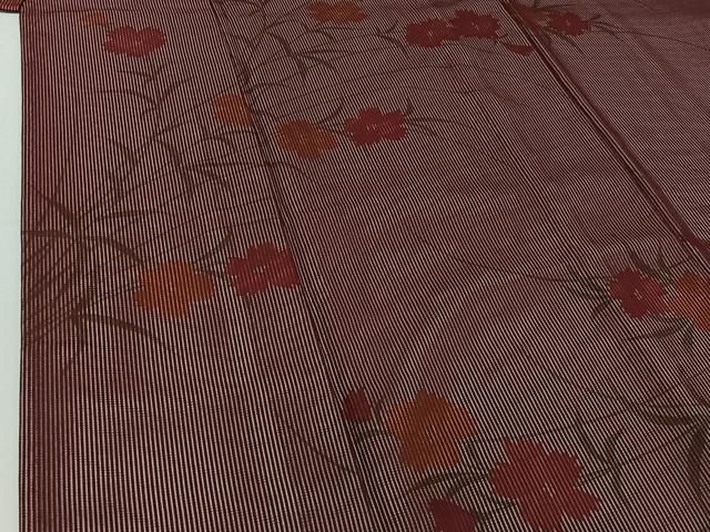 平和屋着物▽上質な小紋 無双 絽袷 絽×絽 草花文 正絹 逸品 AABE4647jh