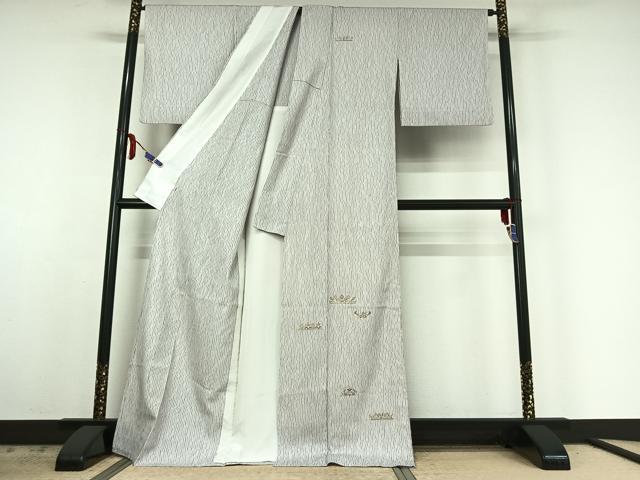平和屋着物▽訪問着 単衣 絞り 刺繍 草花文 金糸 伊勢丹扱い 正絹 逸品 AABE4651jh